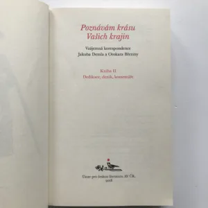Poznávám krásu Vašich krajin (Vzájemná korespondence Jakuba Demla a Otokara Březiny), Kniha II