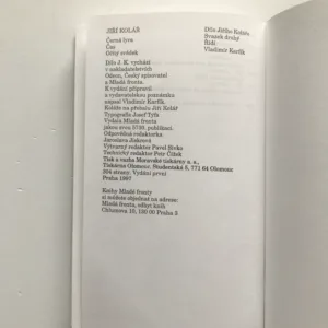 Černá lyra / Čas / Očitý svědek, Jiří Kolář