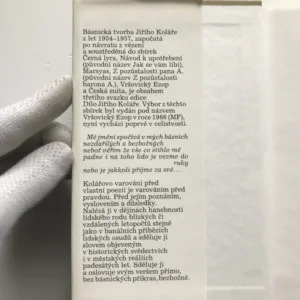 Černá lyra / Návod k upotřebení / Marsyas / Z pozůstalosti pana A. / Vršovický Ezop / Česká suita, Jiří Kolář