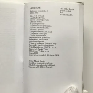 Psáno na pohlednice I (1983-1985), Jiří Kolář