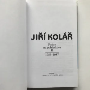 Psáno na pohlednice II (1985-1987), Jiří Kolář