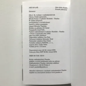 Záznamy, Jiří Kolář