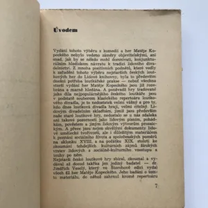 Komedie a hry, Matěj Kopecký