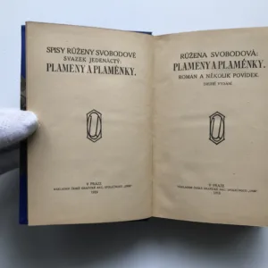 Plameny a plaménky (Román a několik povídek), Růžena Svobodová