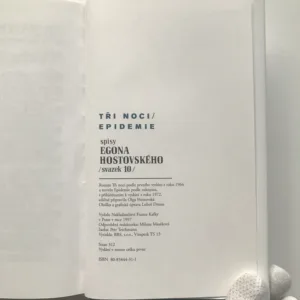 Tři noci / Epidemie, Egon Hostovský