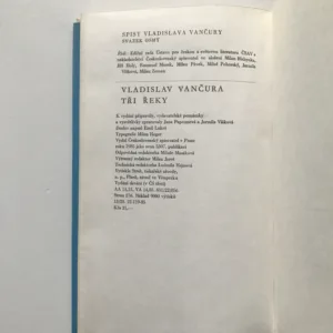 Tři řeky, Vladislav Vančura