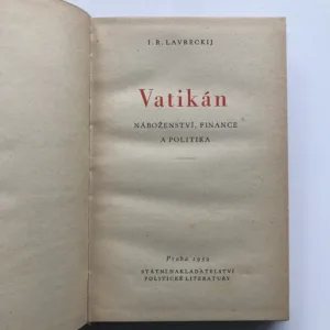 Vatikán (Náboženství, finance a politika), I. R. Lavreckij