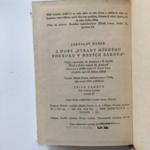 Z doby „Strany mírného pokroku v mezích zákona“, Jaroslav Hašek