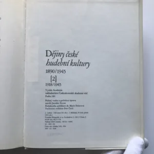 Dějiny české hudební kultury 1890-1945 (2. část / 1918-1945), Marie Dulavová, kolektiv autorů