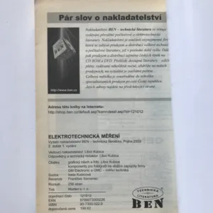 Elektrotechnická měření, kolektiv autorů