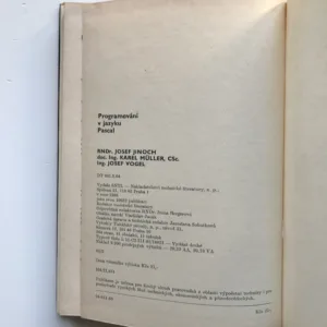 Programování v jazyku Pascal, Josef Jinoch, Karel Müller, Josef Vogel