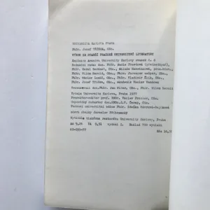 Výbor ze starší pražské univerzitní literatury, Josef Tříška