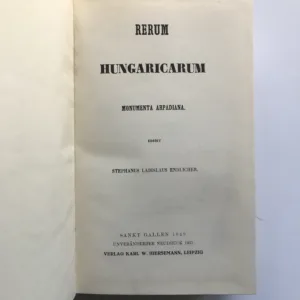 Rerum Hungaricarum – Monumenta Arpadiana, Stephanus Ladislaus Endlicher