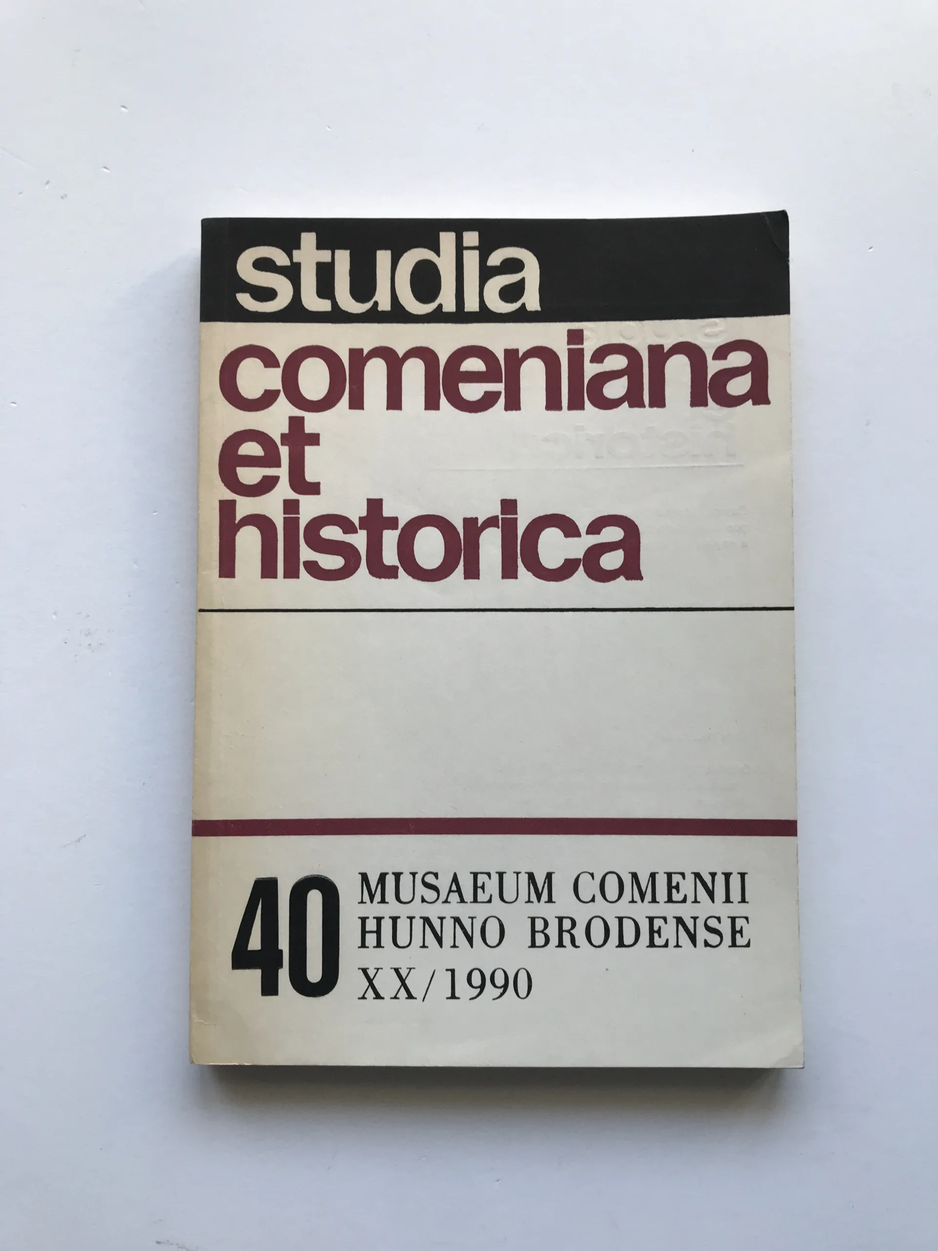 Studia Comeniana et Historica 40 (XX/1990)