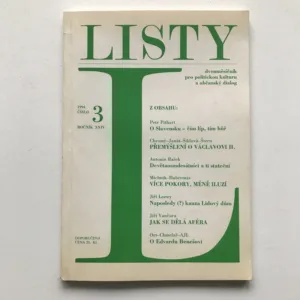 Listy 3/1994 (Dvouměsíčník pro politickou kulturu a občanský dialog)