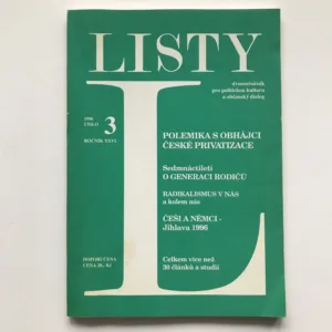 Listy 3/1996 (Dvouměsíčník pro politickou kulturu a občanský dialog)