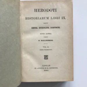 Historiarum Libri IX., Hérodotos, Heinrich Rudolf Dietsch, Hermann Kallenberg