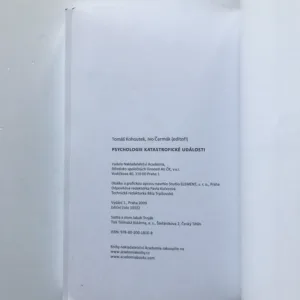 Psychologie katastrofické události, Tomáš Kohoutek, Ivo Čermák