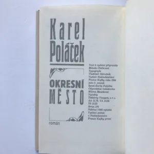 Okresní město, Karel Poláček