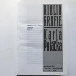 Bibliografie Karla Poláčka (Soupis jeho díla a literatury o něm), Boris Mědílek