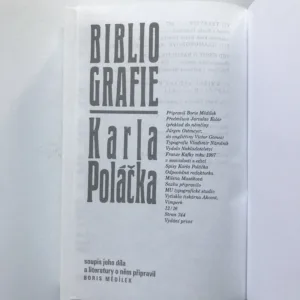 Bibliografie Karla Poláčka (Soupis jeho díla a literatury o něm), Boris Mědílek