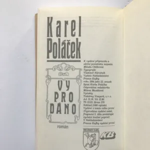 Vyprodáno, Karel Poláček