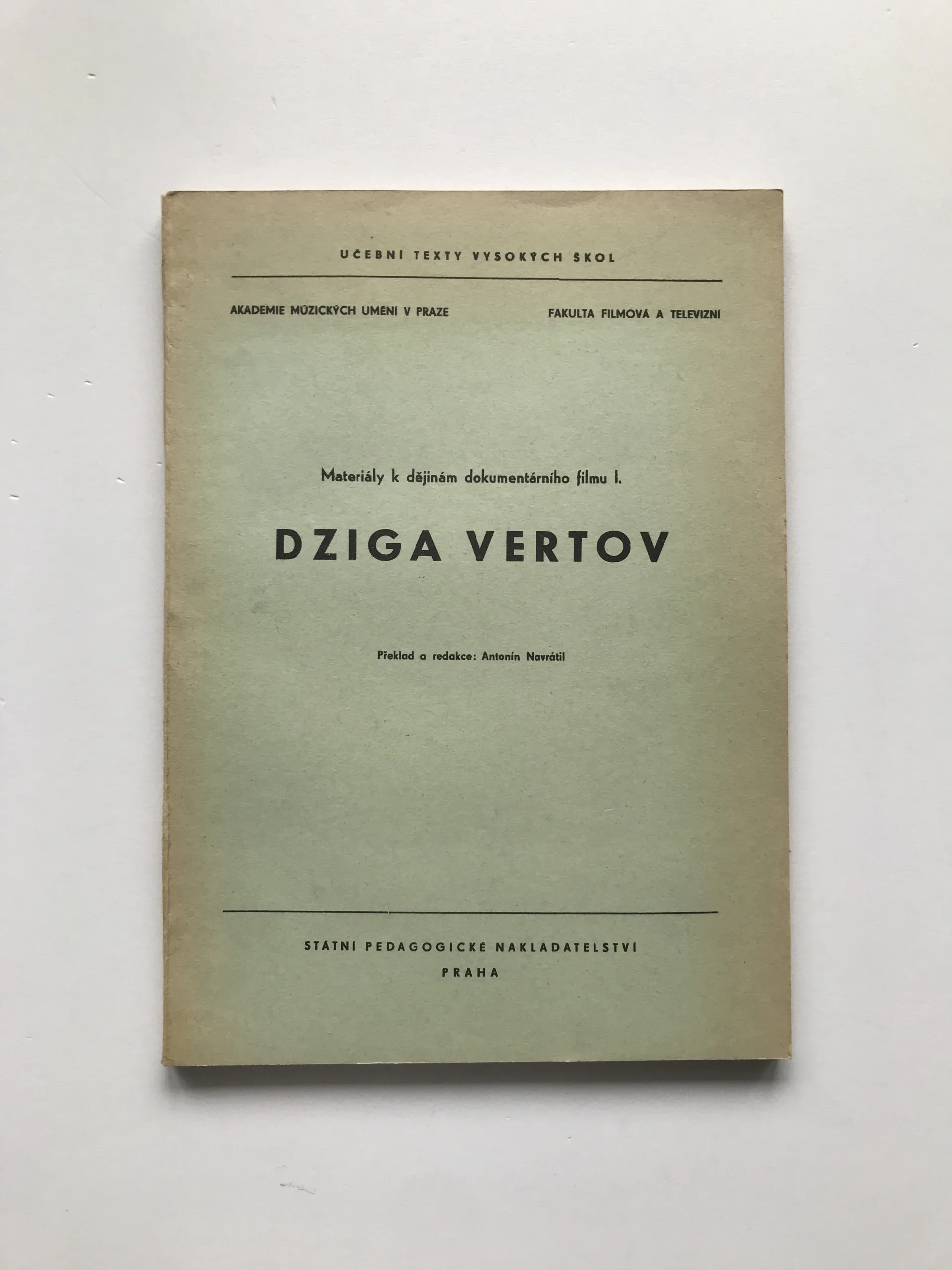 Dziga Vertov (Materiály k dějinám dokumentárního filmu I.), Antonín Navrátil