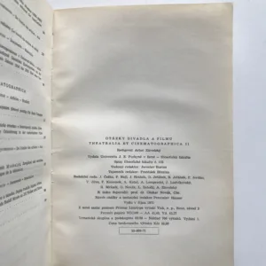 Otázky divadla a filmu II. (Theatralia et cinematographica), Artur Závodský, kolektiv autorů