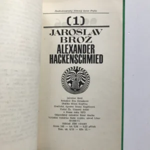 Alexander Hackenschmied, Jaroslav Brož