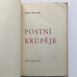 Postní krůpěje (Aforismy a poznámky o umění), Karel Konrád