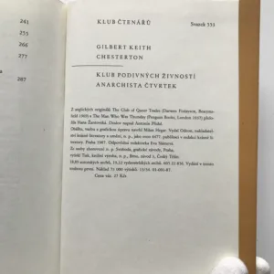 Klub podivných živností / Anarchista Čtvrtek, Gilbert Keith Chesterton
