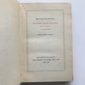 Německo – Zimní pohádka / Atta Troll / Almansor, Heinrich Heine