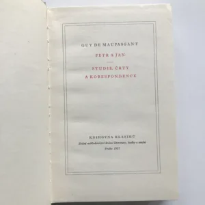 Petr a Jan / Studie, črty a korespondence, Guy de Maupassant