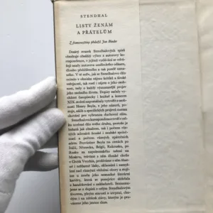 Listy ženám a přátelům (Výbor z korespondence), Stendhal