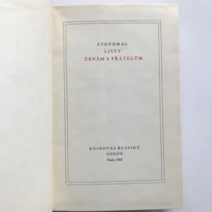 Listy ženám a přátelům (Výbor z korespondence), Stendhal