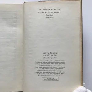 Listy ženám a přátelům (Výbor z korespondence), Stendhal