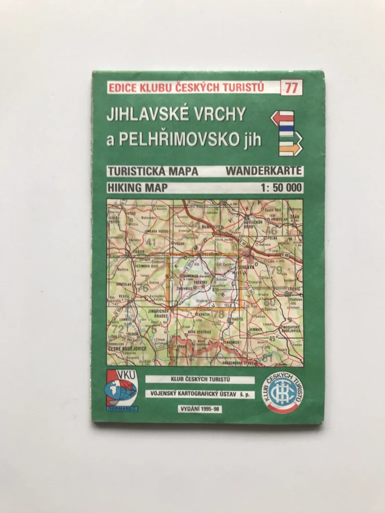 Jihlavské vrchy a Pelhřimovsko jih (turistická mapa, 1:50 000)