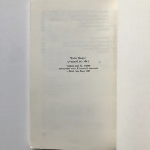 Uvedení do víry, Walter Kasper