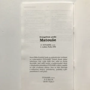 Evangelium podle Matouše (Nová Bible Kralická)