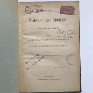 Národopisný sborník českoslovanský (Svazek třetí), František Pastrnek, kolektiv autorů