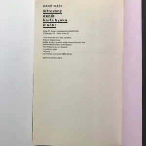 Šifrovaný deník Karla Hynka Máchy, Pavel Vašák