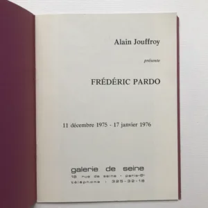 Frédéric Pardo, Alain Jouffroy