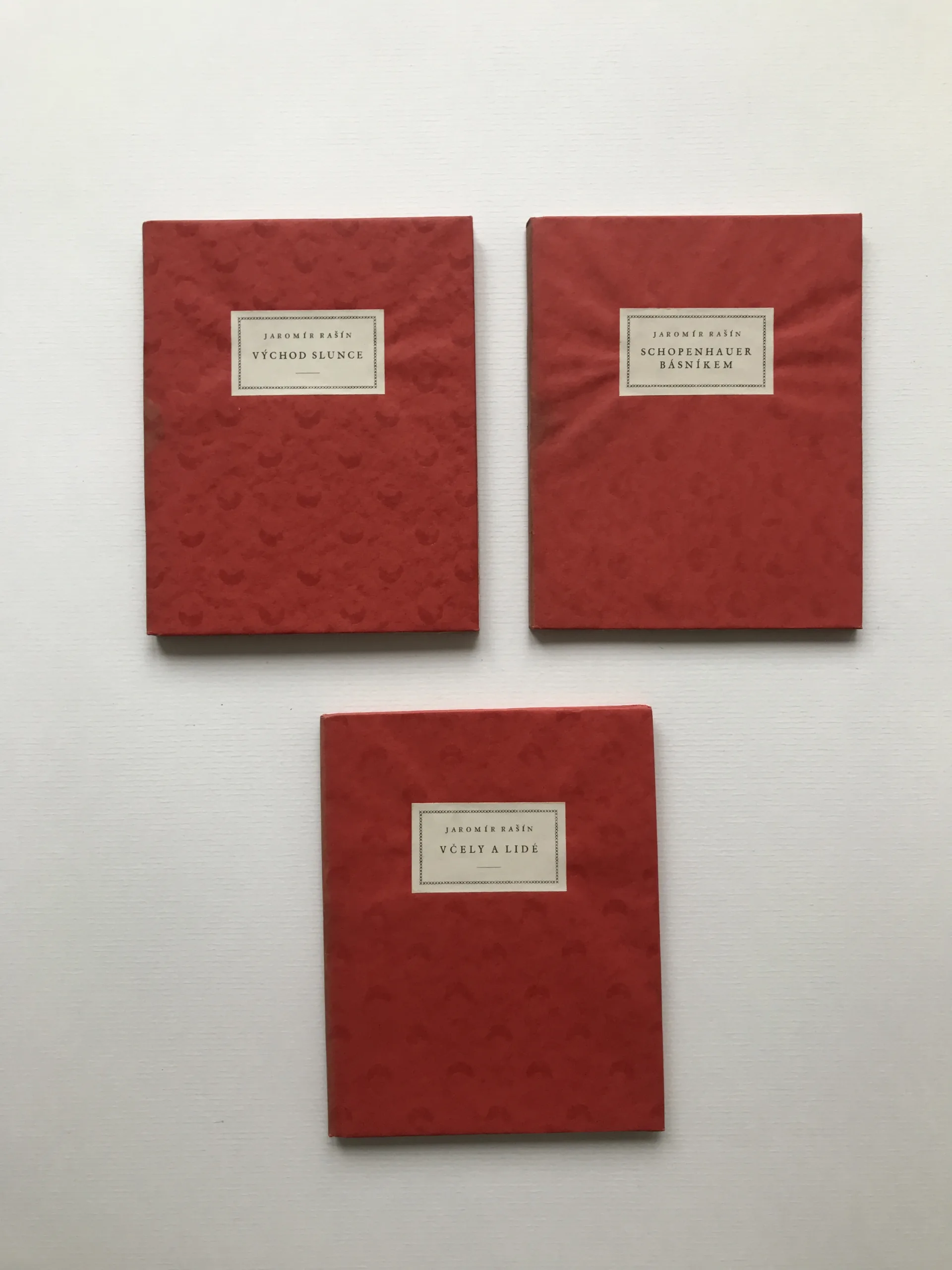 Včely a lidé / Východ slunce / Schopenhauer básníkem (3x podpis autora), Jaromír Rašín