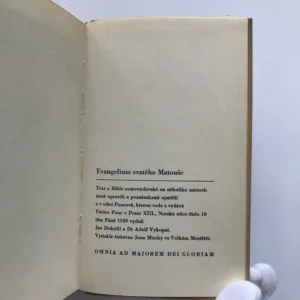 Evangelium sv. Matouše z bible Svatováclavské