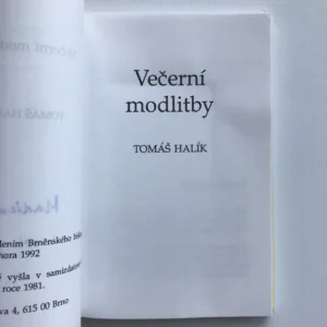 Večerní modlitby, Tomáš Halík