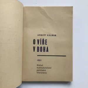 O víře v Boha, Arnošt Kolman