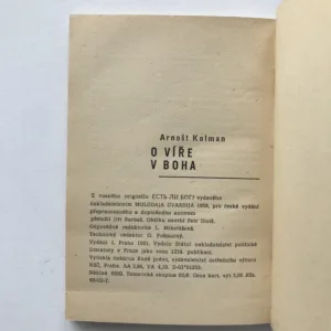 O víře v Boha, Arnošt Kolman