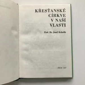 Křesťanské církve v naší vlasti, Josef Kubalík