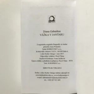 Vážka v jantaru, Diana Gabaldon
