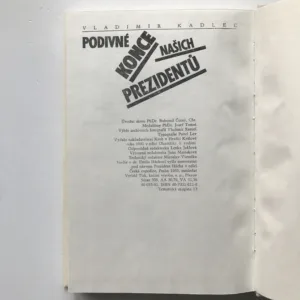 Podivné konce našich prezidentů, Vladimír Kadlec